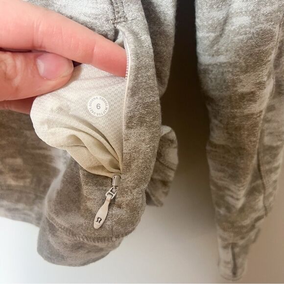 Lululemon It’s Rulu Run Long Sleeve in Data Rush Mini Jacquard White Opal Rover - Picture 9 of 14